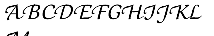 Mirandolina Calligraphic One Font UPPERCASE