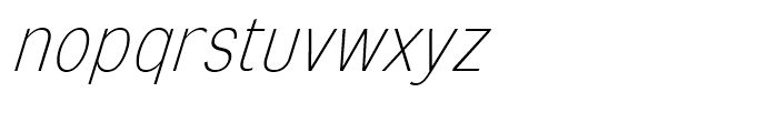 Mixolydian ExtraLight Italic Font LOWERCASE