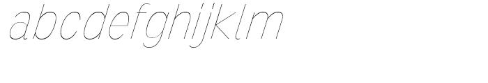 Mixolydian UltraLight Italic Font LOWERCASE