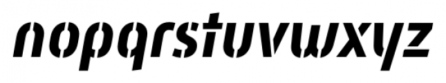 Mic 32 New Stencil Bold Italic Font LOWERCASE