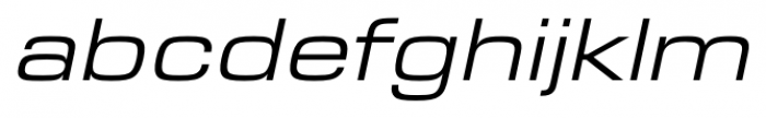 MicroSquare Extended Oblique Font LOWERCASE