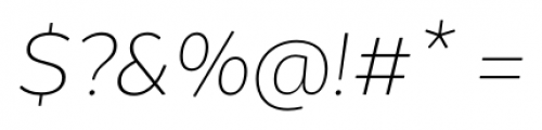 Migrena Grotesque Ultra Light Italic Font OTHER CHARS