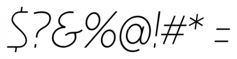 Minimalista Light Italic Font OTHER CHARS