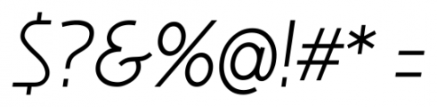 Minimalista Regular Italic Font OTHER CHARS