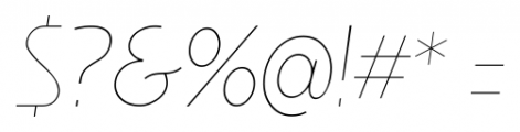 Minimalista Thin Italic Font OTHER CHARS