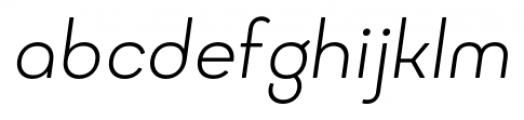 Minimo Light Oblique Font LOWERCASE