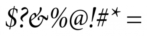 Minion Pro Condensed Subhead Italic Font OTHER CHARS