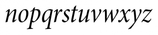 Minion Pro Condensed Subhead Italic Font LOWERCASE