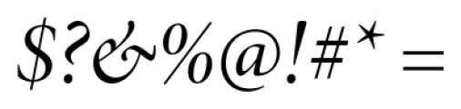 Minion Pro Display Italic Font OTHER CHARS