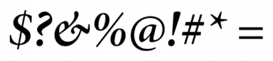 Minion Pro Subhead Semi Bold Italic Font OTHER CHARS