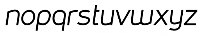 Minum Sans Italic Font LOWERCASE