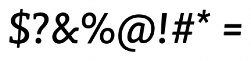 Mir Medium Italic Font OTHER CHARS