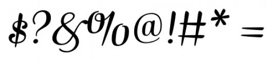 Mishka Italic Font OTHER CHARS