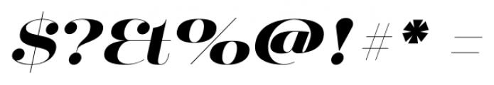 Mittwoch Black Italic Font OTHER CHARS