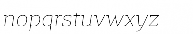 MIR Next Thin Italic Font LOWERCASE
