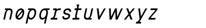 MIT Iculvist Monos Condensed Italic Font LOWERCASE