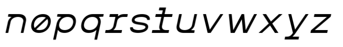 MIT Iculvist Monos Expanded Italic Font LOWERCASE