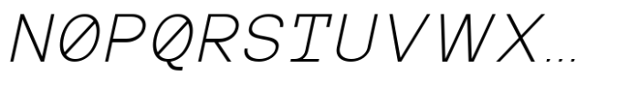MIT Iculvist Monos Extra Light Expanded Italic Font UPPERCASE