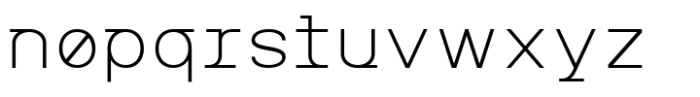 MIT Iculvist Monos Extra Light Expanded Font LOWERCASE