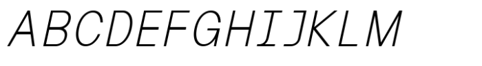 MIT Iculvist Monos Extra Light Italic Font UPPERCASE