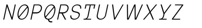 MIT Iculvist Monos Extra Light Italic Font UPPERCASE