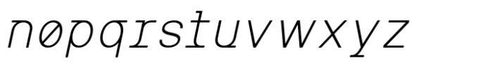 MIT Iculvist Monos Extra Light Italic Font LOWERCASE