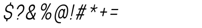MIT Iculvist Monos Light Condensed Italic Font OTHER CHARS