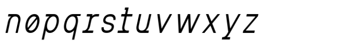 MIT Iculvist Monos Light Condensed Italic Font LOWERCASE