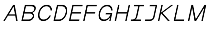 MIT Iculvist Monos Light Expanded Italic Font UPPERCASE