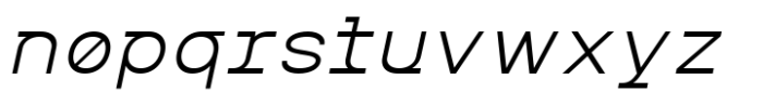 MIT Iculvist Monos Light Expanded Italic Font LOWERCASE