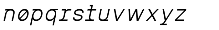 MIT Iculvist Monos Light Italic Font LOWERCASE