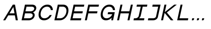 MIT Iculvist Monos Medium Expanded Italic Font UPPERCASE
