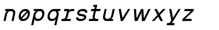 MIT Iculvist Monos Medium Italic Font LOWERCASE