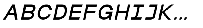 MIT Iculvist Monos Semi Bold Expanded Italic Font UPPERCASE