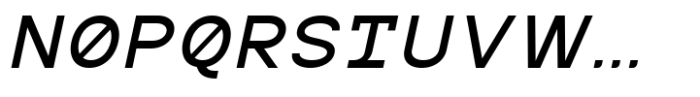 MIT Iculvist Monos Semi Bold Expanded Italic Font UPPERCASE