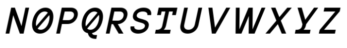 MIT Iculvist Monos Semi Bold Italic Font UPPERCASE