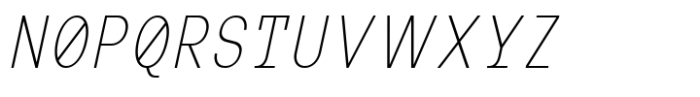 MIT Iculvist Monos Thin Condensed Italic Font UPPERCASE