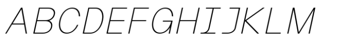 MIT Iculvist Monos Thin Expanded Italic Font UPPERCASE