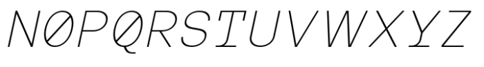 MIT Iculvist Monos Thin Expanded Italic Font UPPERCASE