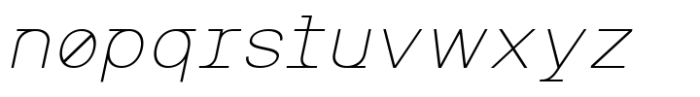MIT Iculvist Monos Thin Expanded Italic Font LOWERCASE