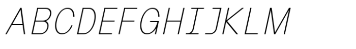 MIT Iculvist Monos Thin Italic Font UPPERCASE