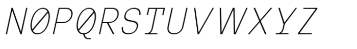 MIT Iculvist Monos Thin Italic Font UPPERCASE