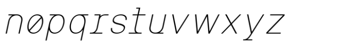 MIT Iculvist Monos Thin Italic Font LOWERCASE