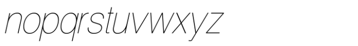 MIT Quailav Hairline Italic Font LOWERCASE