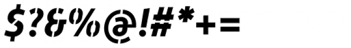 Mic 32 New Stencil Bold Italic Font OTHER CHARS