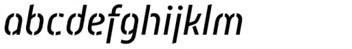 Mic 32 New Stencil Italic Font LOWERCASE