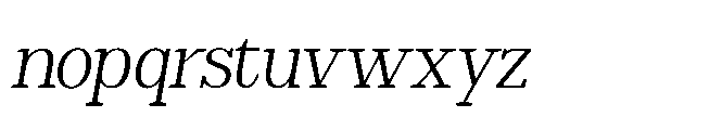 Michine Italic Font LOWERCASE