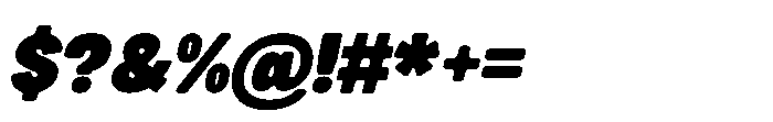 Mickon Bold Slant Font OTHER CHARS