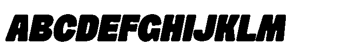 Mickon Bold Slant Font UPPERCASE