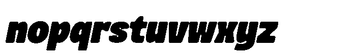 Mickon Bold Slant Font LOWERCASE